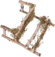 Abaodam Miniature Wooden Chair Ornament for Micro-Landscape Dollhouse Decor Realistic Patio Furniture Accessory