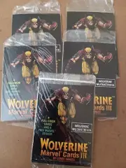 Vntg Wolverine Marvel Cards III Sealed 4 Cards and a Free Marvel Sticker 5 packs