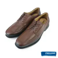 在飛比找momo購物網優惠-【PEGADA】巴西真皮舒適輕量綁帶德比鞋 棕色(12345