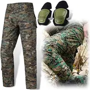 H World Shopping Military Army Tactical Airsoft Paintball Shooting Pants Combat Men Pants with Knee Pads DW