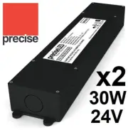PreciseLED DRIV-ZO-24V-30W Constant Voltage Dimmable LED Driver 24V 2-pack✳️