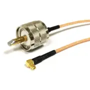 MMCX Male Right Angle to UHF Plug PL259 Pigtail Cable Adapter RG316 15cm 6" WIFI