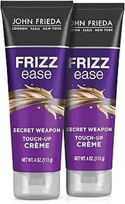 John Frieda Frizz Ease Secret Weapon Touch-Up Crème, Smoothing Cream for Flyaways, Frizz-Free & Split Ends, Infused with Avocado Oil to Seal in Moisture and Eliminate Flyaways, 4 Oz, Pack of 2