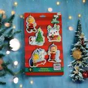 Peanuts Snoopy Charlie Brown Ornament Set/5, 2" Linus, Pigpen,Woodstock 2010 New