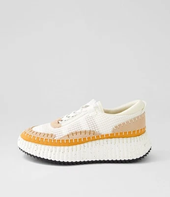 New Django & Juliette Copen Natural Multi Sneakers Womens Shoes Casual