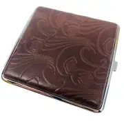 Dark Brown Textured Cigarette Case for storing Cigarettes