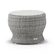Newport Outdoor Wicker Round Side Table - Outdoor Tables