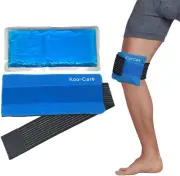 Flexible Gel Ice Pack & Wrap with Elastic Strap for Hot Cold Therapy - Great for