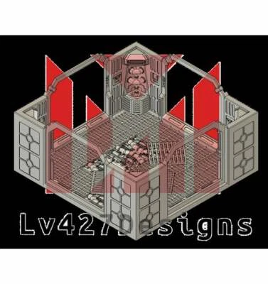 Standard corridor 4 way - open floor | Legion Space Hulk Imperial Assault