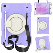 MCC Kids Shockproof Strap iPad 10.2 2019 7th Gen Apple Case Cover Ring [Light Purple]