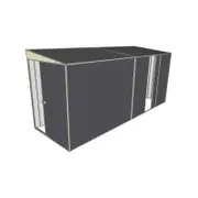 Build-a-Shed 1.5 x 4.5 x 2m Single Sliding Side Door Skillion Shed - Grey