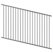 ProtectorAl 1201-2400W x 1200H Palladium Silver Raked Up to 15º Flat Top Pool Fence Panel