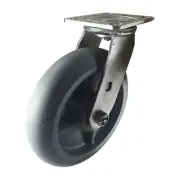 8" x 2" Non-Marking Rubber Tread on Plastic Core Caster - Swivel (R)