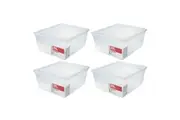 4x Boxsweden Essentials 20L Stackable Storage Tub Home Organiser Container Box