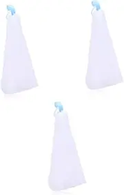 Baluue Pcs Facial Face Wash Foaming Net Soap Net Ing Hand Wash White Non-latex Double Layer Fabric