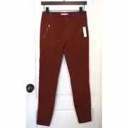 NWT New $98 Anthropologie Jefferson Rust High Rise Slim Trousers Pants Size 25