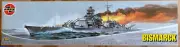 AIRFIX 1/600-scale WW2 GERMAN BATTLESHIP SMS BISMARCK KIT# A04204 KRIEGSMARINE