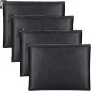 4 pcs Fireproof Money Safe Storage Bag Document Holder 13.4x9.4 Inch Waterproof