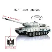 Henglong 1/16 Leopard2A6 RTR RC Tank 3889 Steel Gearbox Barrel Recoil 7.0 Snow