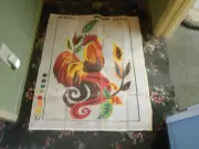Patons FRENCH COCK Rooster LATCH HOOK RUG CANVAS Pattern 23" x 30" BP 6917