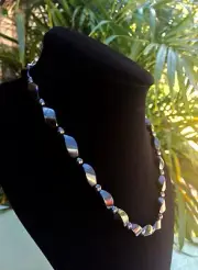 Elite Shungite Necklace Noble Shungite Swirl Necklace Chain Karelia Reiki Heal.