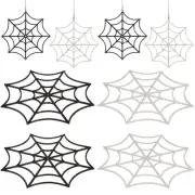 12 Pcs Toy Halloween Decoration Spider Plastic Web Decorations Indoor