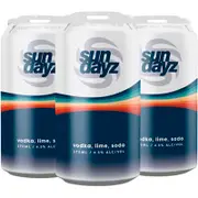 Sundayz Vodka Lime Soda Can 375mL