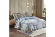 100% Cotton Lightly Quilted Coverlet Set Montana Queen 230 x 250 cm