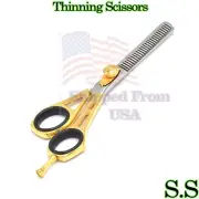 Barber Hair Thinning Scissors Straight Beauty Instruments Gold Handle BTS-407