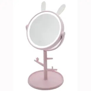 【iSFun】樹枝兔兔＊USB觸控調光收納化妝鏡/粉(電池充電兩用款)