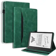 Nexue Case for Kindle Scribe (2024/2022 Released),Shockproof Luxury Leather Folio Cover with Card Slots & Pencil Holder,Multi-Angle Stand Cover for 10.2" Amazon Kindle Scribe 2024/2022 (Green)