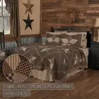 Farmhouse Star Patchwork King Quilt. VHC Brands. Black, Tan, Cream