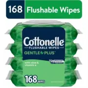 Cottonelle GentlePlus Flushable Wet Wipes with Aloe & Vitamin E, Adult Wet Wipes