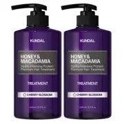 KUNDAL Honey&Macadamia Hair Treatment Cherry Blossom Scent 1058ml(35.77oz)x2ea