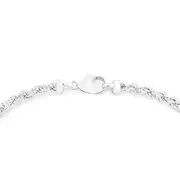 Silver 19.5cm Hollow Fancy Rope Bracelet