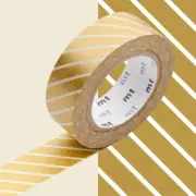 Masking Tape MT 1,5 CM Striped Gold And White
