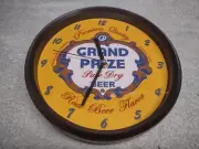 Grand Prize Beer Wall Clock - yellow