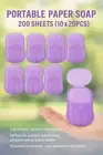 Portable Paper Soap 200 Sheets (10 x 20pcs) | Travel Hand Wash Outdoor Kit
