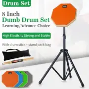 Drum Pad Set 8 Inches Pad At Home Silent Practice Pad with Stand Drum Sticks