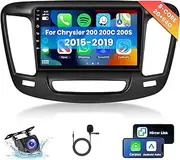 [8 CORE 4G+64G] Car Radio for Chrysler 200 200C 200S 2015-2019 with Wireless Carplay/Android Auto, 9 Inch Android 13 IPS Touch Screen Car Stereo, Bluetooth, GPS Navi, WiFi, SWC, DSP + Backup Camera