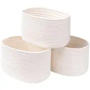 Cube Shelf Closet Storage Bins Set 3,Woven Basket for Toy