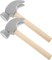 Abaodam 2pcs Hammer for Kids Wooden Mallets for Kids Toddler Hammer Toys Kids Hammer Tool Set Mini Hammer Tools for Toddlers Motor Skills Development Toys