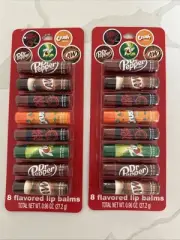 NEW TASTE Beauty DR. PEPPER 7-UP CRUSH A&W 8 Pack Soda Pop Flavored Lip Balms 2