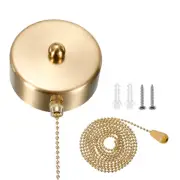 AC 125/250V Pull Chain Switch On-Off Switch for Wall Lamp Copper Tone
