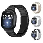 For Fitbit Versa 4 3 Sense 2 Link Bracelet Stainless Steel Band Watch Strap