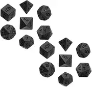 HONMEET 14Pcs Acrylic Polyhedral Dice for Role Playing Games Fun Table Game Supplies for Adults Favor Dice