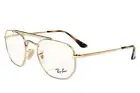 Ray-Ban RX3648V Marshal Hexagonal RX Eyeglass Frames, Arista/Demo Lens, 51 mm