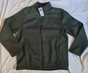 XBLK x ZeroXposur Mens Jacket L Green Full Zip Sherpa Fleece Lined Polyester.NWT