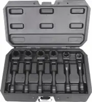 PKTool PT12333 - Flexible Diesel Injection Spanner Set - 3/8" Drive - 6 Piece