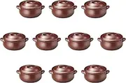 Set of 10, Iron Red 4.7 inches (12 cm) Casserole [5.9 x 4.7 x 3.1 inches (15 x 12 x 8 cm) | Setomonohonpo